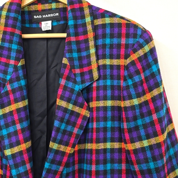 Sag Harbor Multicolor Plaid Blazer - Picture 3 of 5